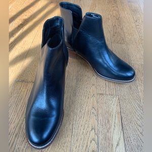 Cole Haan Black Leather Ankle Boots. New